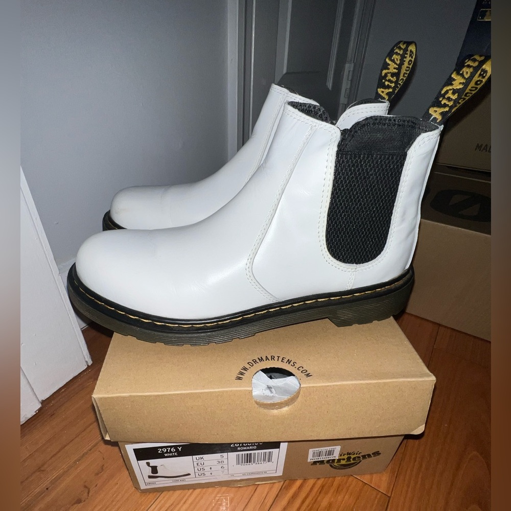 White Dr. Martens 2976 Chelsea Boot